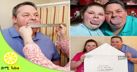 Guinness World Record: Father and Daughter Have World's Widest Tongues